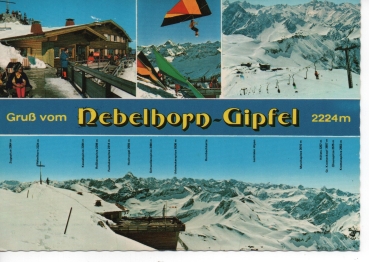 Ansichtskarte "Gruß vom Nebelhorn-Gipfel 2224 m"